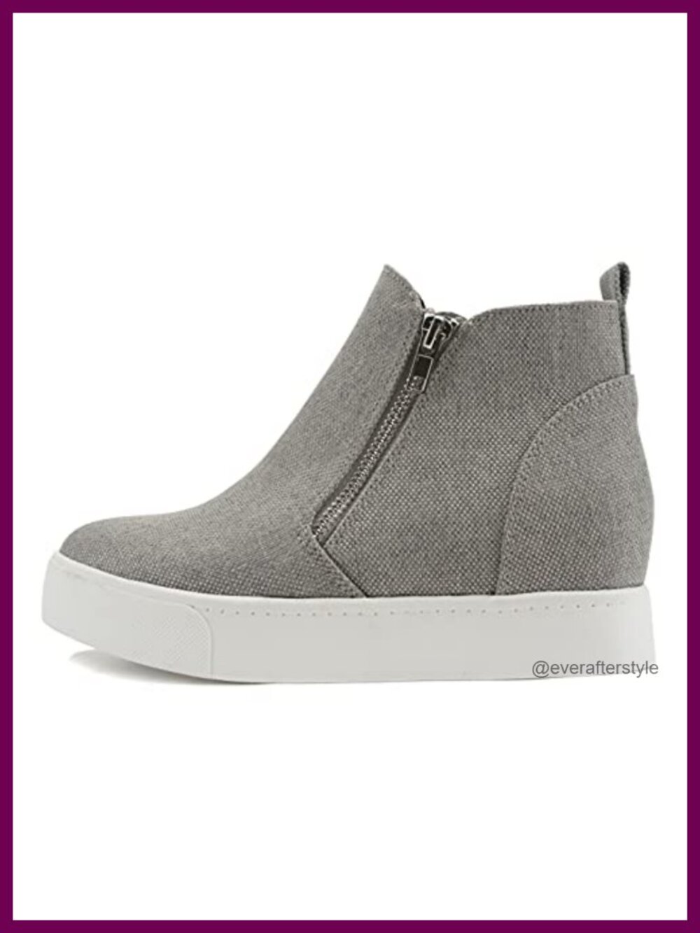 Soda Taylor Hidden Wedge Sole Booties Ankle Heels Sneaker Shoes Side Zipper